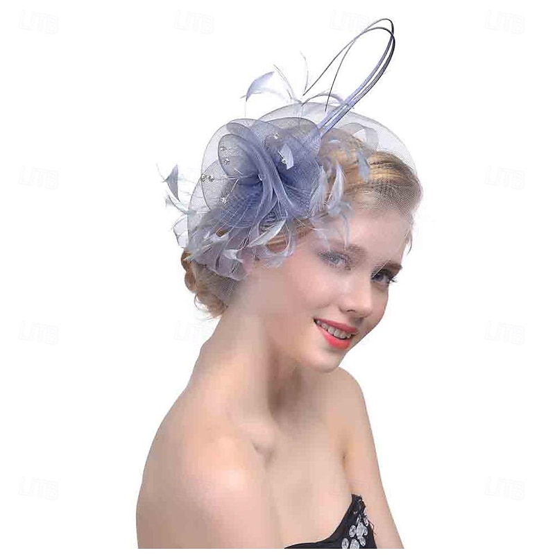 Fascinators Kentucky Derby Hat Headwear Organza Fedora Hat Top Hat Veil Hat Horse Race Cocktail Elegant Vintage With Feather Bows Headpiece Headwear3