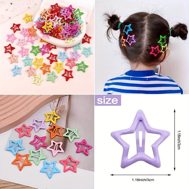 Kids Girls' Hair Accessories Star Cream 42 pieces 2025 - $11.99