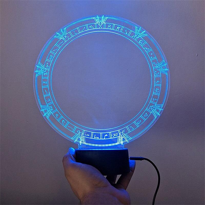 Fashionable and Creative Stargate LED Night Light 3D Table Light Bedroom Bedside Baby Sleep Light Energy saving4