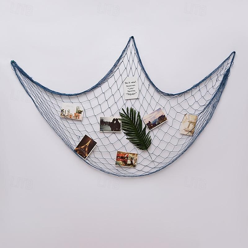 Hanging Ornaments Mediterranean Decorative Fishing Net Thick Line Hemp Rope Shell Net Photography Props Kindergarten Background Wall3
