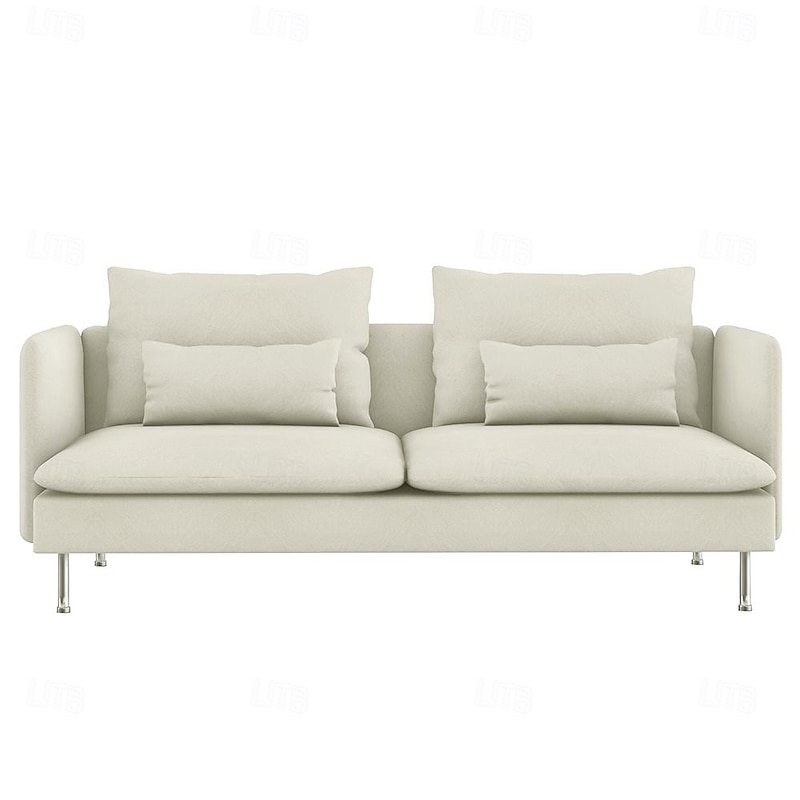 Velvet Sofa Cover Solid Color with Armrests Machine Washable and Dryable Velvet Slipcovers SODERcover LITB PRIME cover3