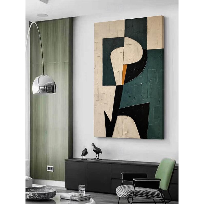 Beige Wabi Sabi oil painting handmade Wall Art Black Beige Abstract Painting Large Black Minimalist oil painting Wall Art Beige Textured Canvas Painting Neutral Wall Decor for living room deocration3