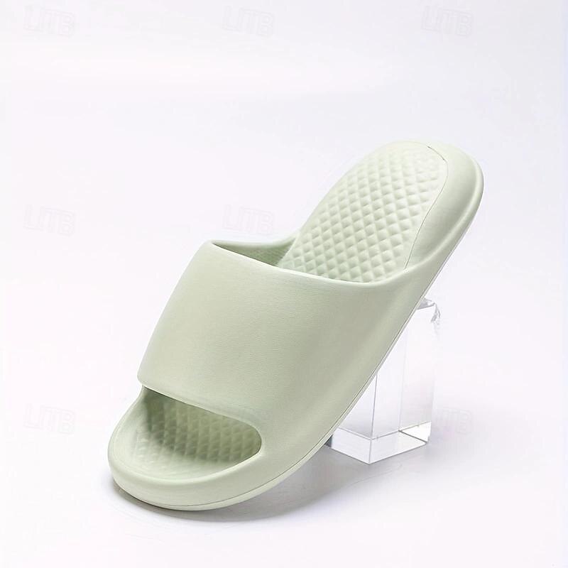 Plush Comfort Indoor Slides Slippers Featherweight Non-Slip Solid Colors for Home Bath Use4