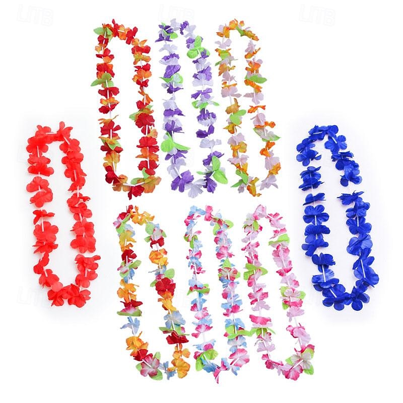 Party 50PCS Hawaiian Colorful Flower wreath Combination Christmas Family Gathering Summer Beach Travel New4