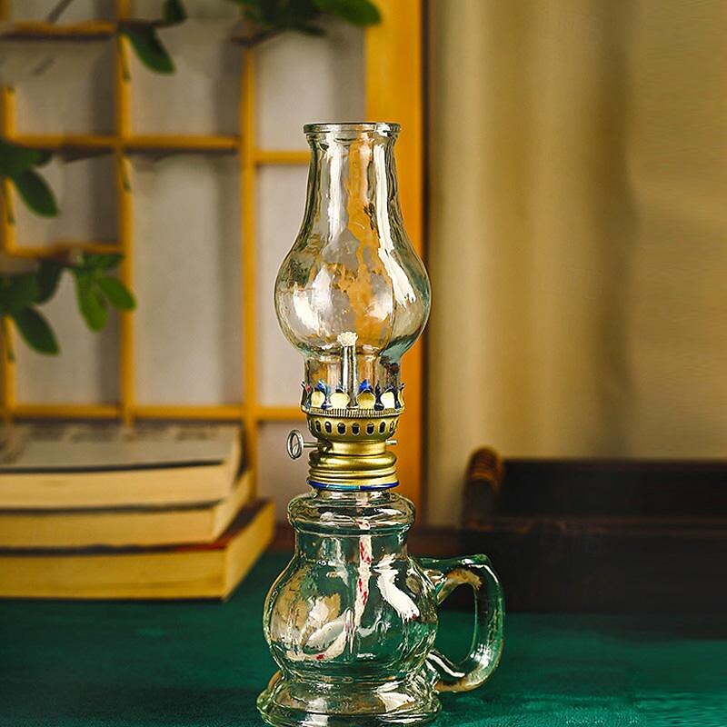 2pcs Retro Oil Lamps Home Decorative Wedding Decors Oil Lamps Kerosene Lamps