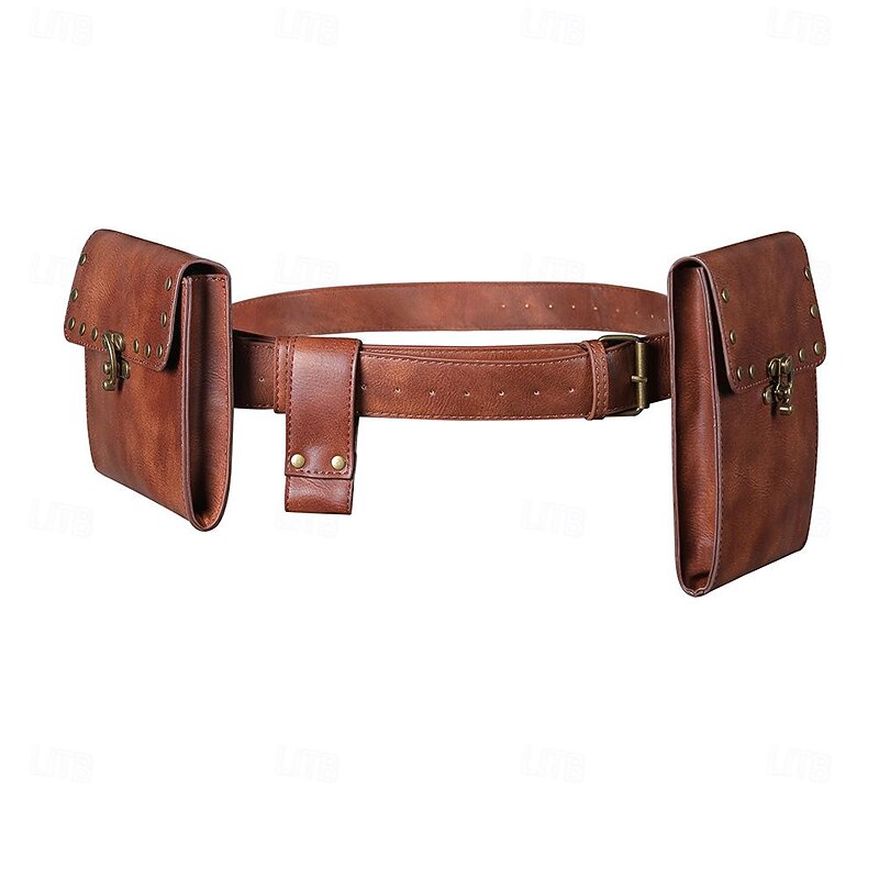 Retro Vintage Medieval Renaissance Outfits Waist Belt Scabbard Pirate Viking Ranger Fancy Dress Men's Halloween Carnival LARP Adults Waist Belt4