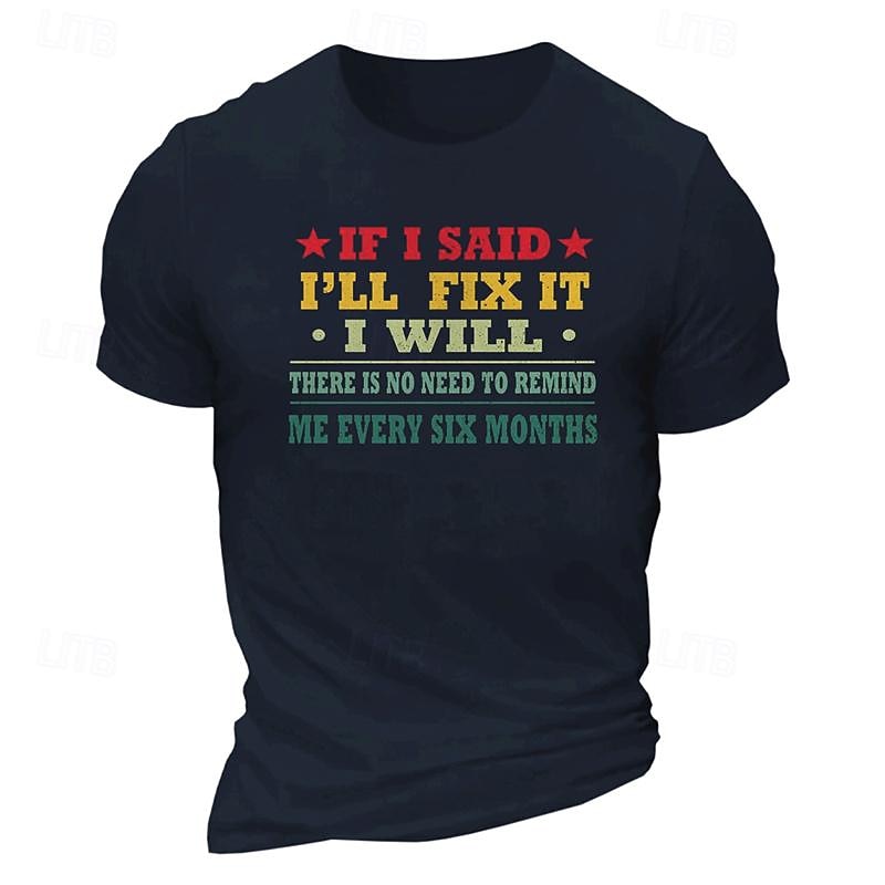 Men's Letter T Shirt Tee Top Cotton Short Sleeve Graphic Shirt Black Army Green Dark Blue Comfortable Tee Vacation Street Fashion Designer Clothing