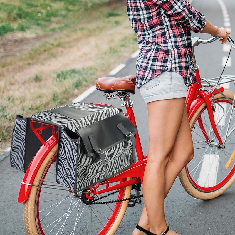 Storage Trunks Bike Hanging Bag Bike Rear Rack Bag Large Capacity Waterproof Bike Trunk Bag Bike Saddle Shopping Bag Support Width Less Than 13 Inches Of The Bike Frame3