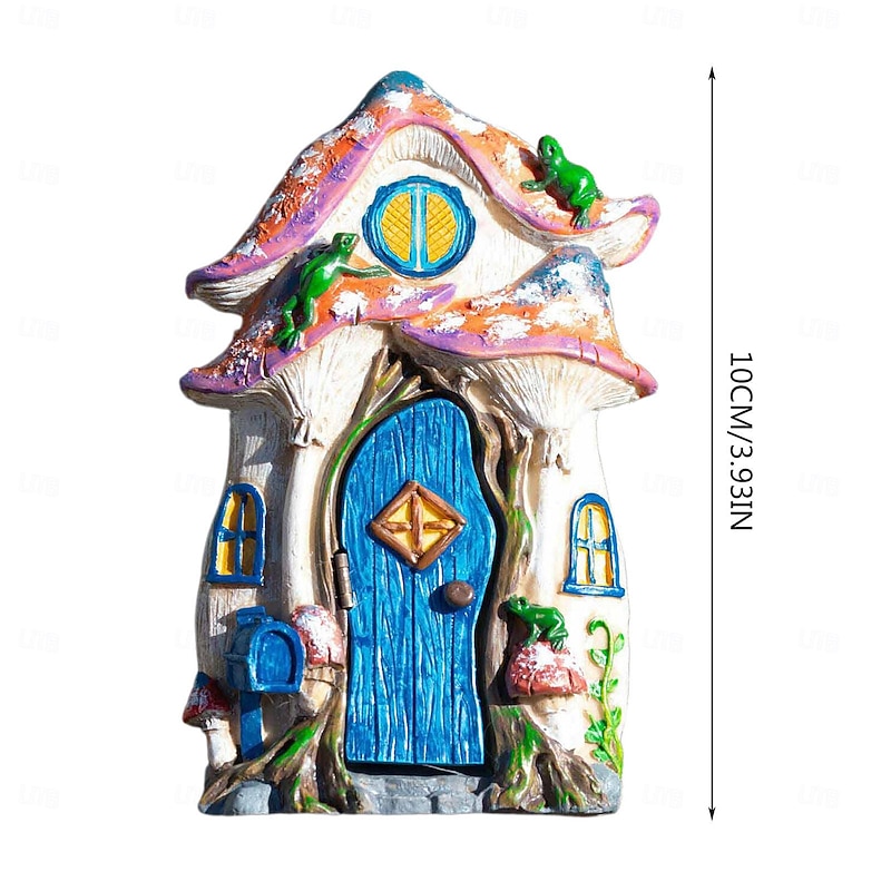 Enchanting Fairy Garden Gate Whimsical Wooden Tree Decor for Doorway, Courtyard, and Garden - Delightful Wood Ornament Craft for Fairy Tale Home Decor2