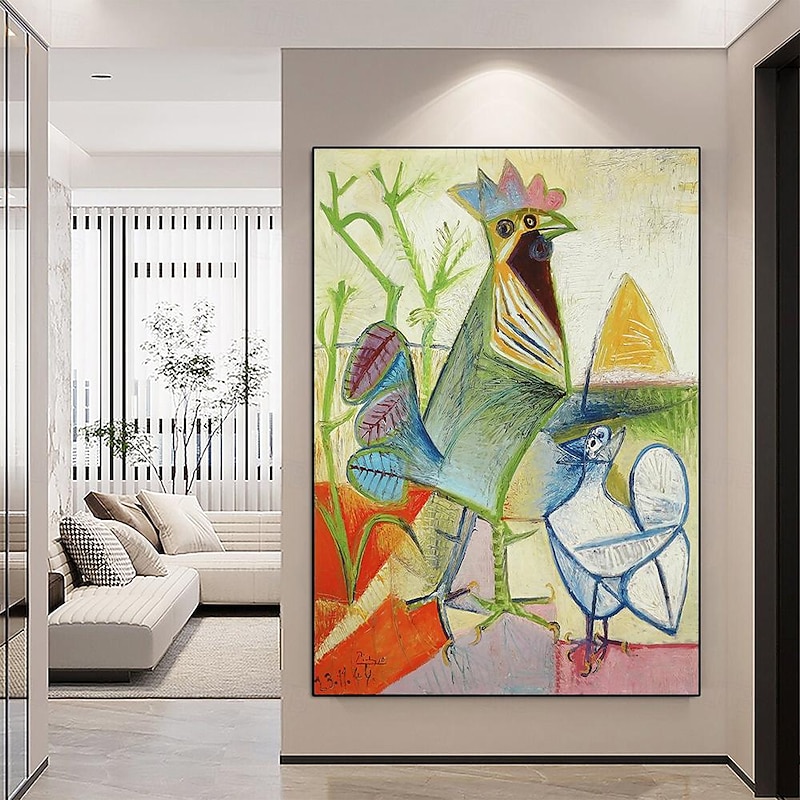 Pablo Picasso oil painting handmade The Cock of the Liberation painting handmade Pablo Picasso painting wall art picture for living room decoration artwork mordern4