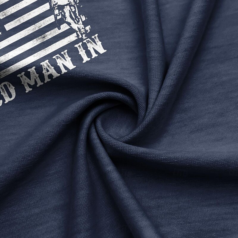 Men's T-Shirt, 'Don't Let The Old Man In' American Flag Graphic Short Sleeve Henley, Patriotic Lifestyle Tee3