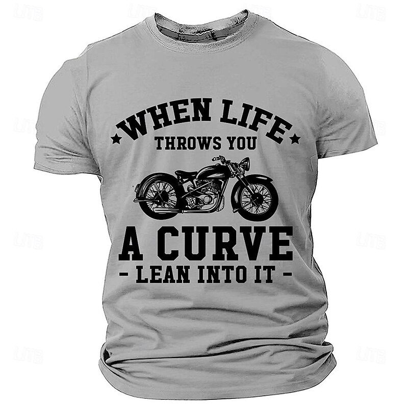 Men's Letter T Shirt Tee Top Cotton Short Sleeve Graphic Shirt Light Grey Army Green Light Blue Comfortable Tee Street Fashion Designer Clothing