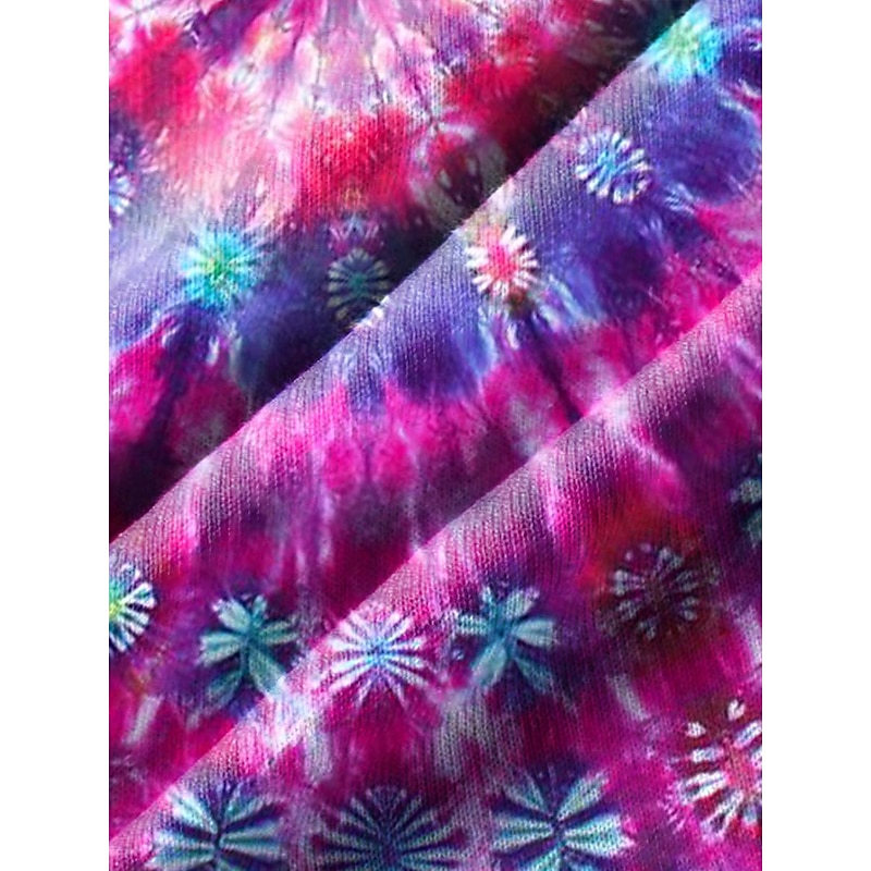 Women's Mini Dress Petite Dress Sundress Summer Dress Slip Dress Hawaiian Sexy Casual Vacation Beach Swimming Regular Fit Tie Dye Sleeveless Strap V Neck Purple Summer3