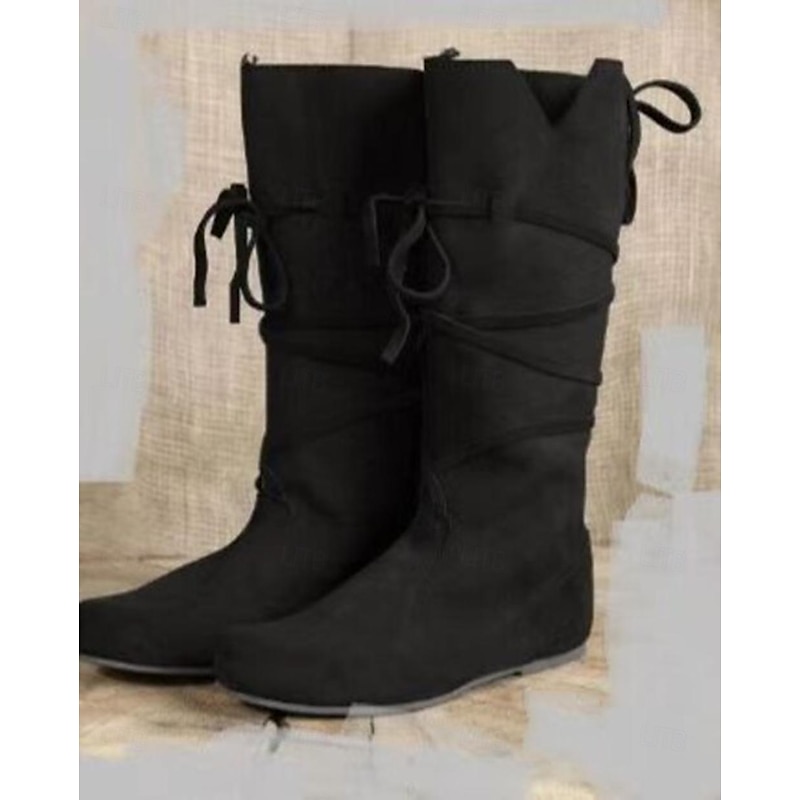Retro Vintage Medieval Renaissance Shoes Pirate Knight Ritter Men's Women's Unisex Halloween Event / Party Masquerade Shoes Fancy Medieval Boots2