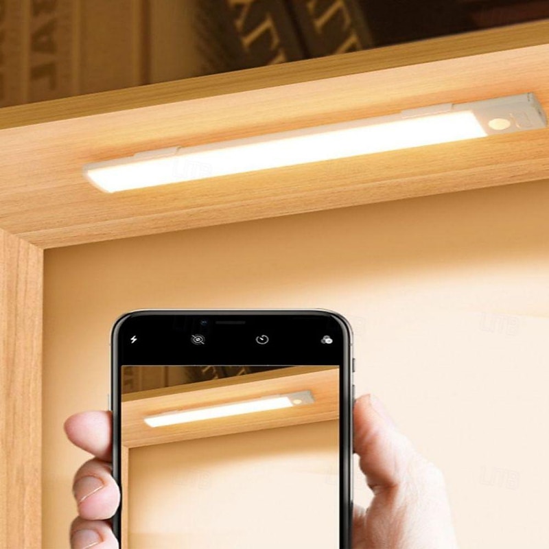 Ultra Thin Human Body Induction Light Rechargeable Magnetic Suction Self-Adhesive Long LED Wardrobe Wine Cabinet Light Strip2
