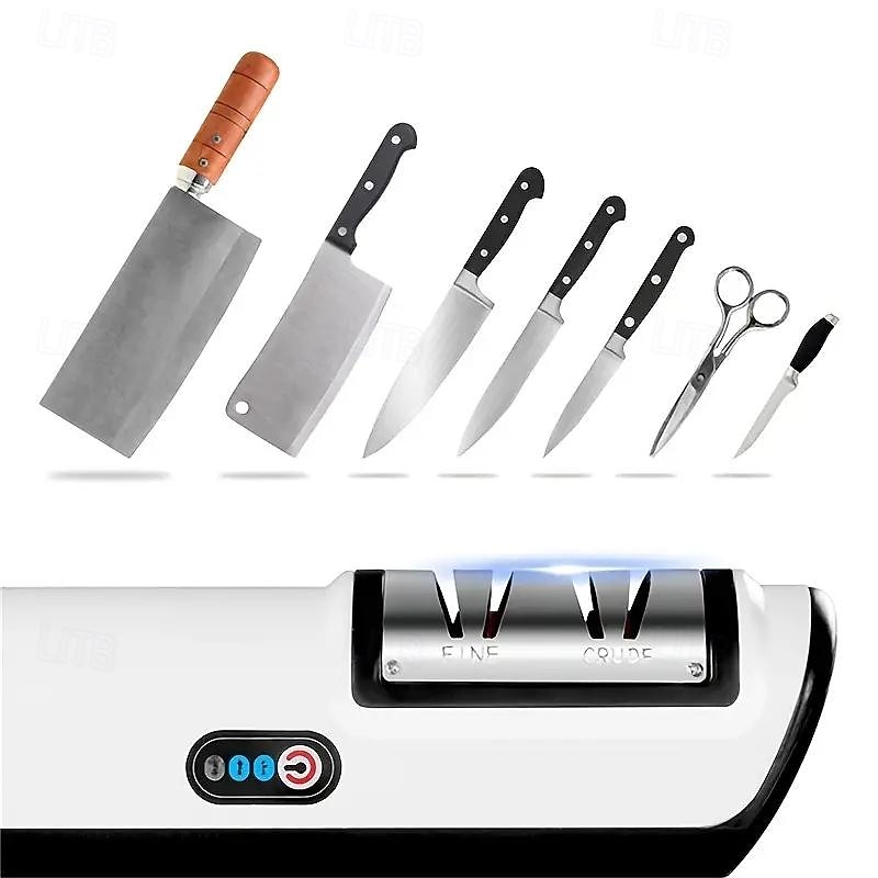 Electric Knife Sharpener Household Whetstone Tool Multi-function Automatic Charging Small Knife Sharpener2