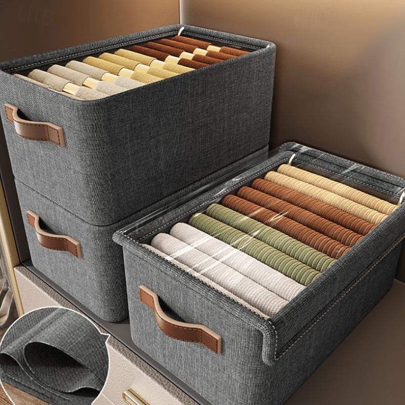 Wardrobe Quilt Clothes Storage Box, Steel Frame Storage Box, Finishing Box Home Dormitory Clothes Storage Box3