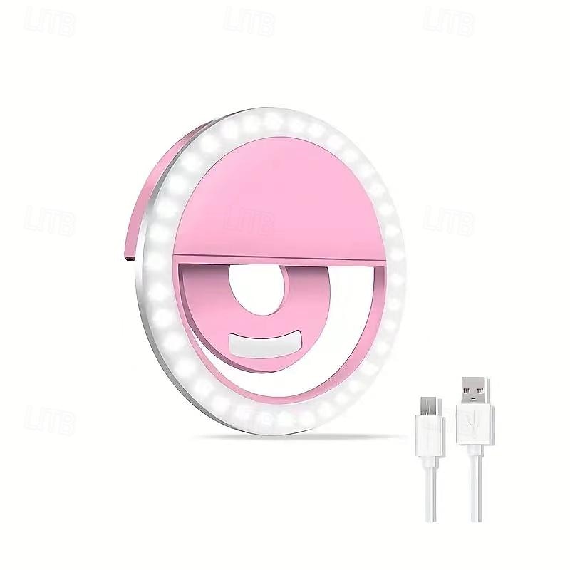3.4" USB Powered Ring Multi-Functional Fill Light with Clip Photography Whitening Light Artifact Large Aperture Live Streaming Beauty Adjustable High-Definition3