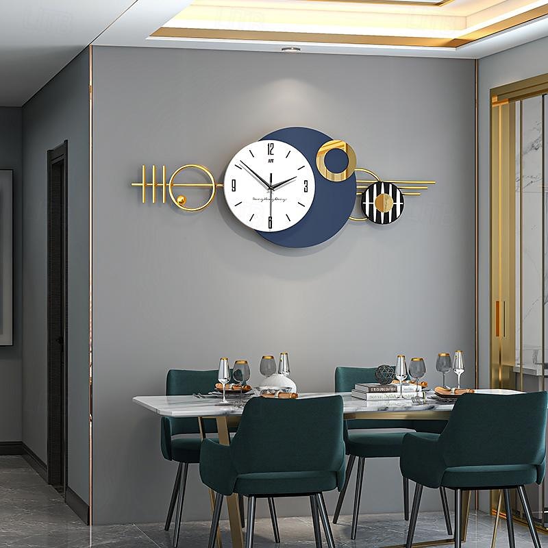 Large Wall Clock for Living Room Decor Modern Minimalist Wall Clock Silent Non-Ticking for Office School Home Kitchen Dining Room Bathroom Battery Operated 82*32CM 100*42CM2