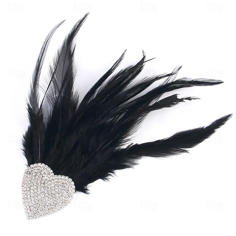 Hair Clip Hair Pin Flapper Headband Headwear Retro Vintage Roaring 20s 1920s Feather For The Great Gatsby Flapper Girl Cosplay Halloween Carnival Women's Costume Jewelry Fashion Jewelry4