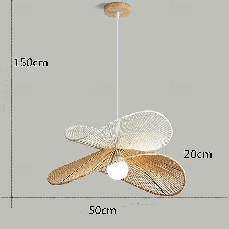 Led Pendant Lantern Light，Wooden Retro Wabi-Sabi Style, Suitable For Living Rooms, Bedrooms, B&Bs, And Restaurants,Warm White 110-120V 220-240V4