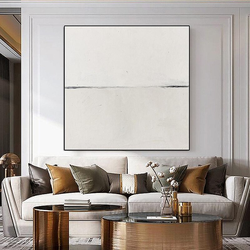 Handmade Oil Painting Canvas Wall Art Decoration Modern Nordic Wabi-Sabi Style Abstract painting Minimalist artwork painting for Living Room Home Decor2