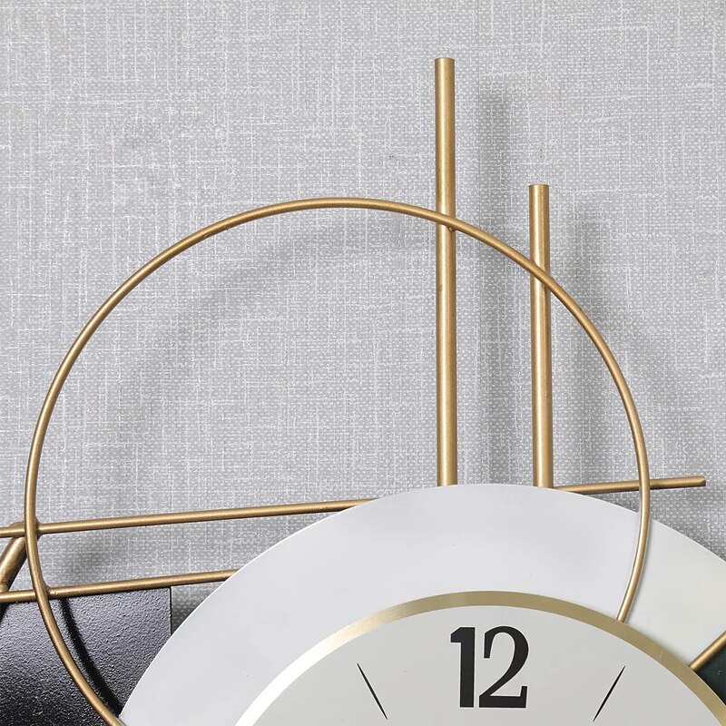 Wall Clock Modern Large Wall Clocks for Home Decor Silent Non-Ticking Big Pendulum Wall Clock for Living Room Battery Operated Gold Decorative Wall Clock for Bedroom Office Kitchen Wall Decor 44 * 644