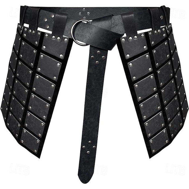 Punk & Gothic Medieval Renaissance Skirt Waist Belt Warrior Viking Ranger Archery Solid Colored Fancy Dress Men's Viking Halloween Carnival Masquerade Masquerade LARP Ren Faire Adults' Skirts