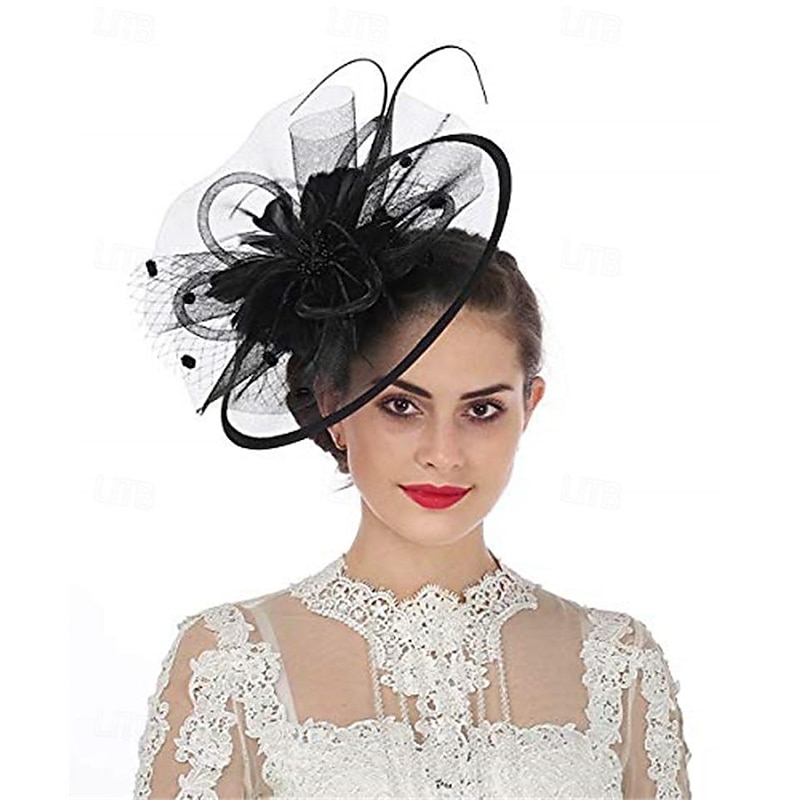 Retro Vintage 1950s 1920s Fascinators Hat Veil Headband Bridal Fancy Dress Women's Carnival Masquerade Event / Party Bachelorette Party Adults Headwear3