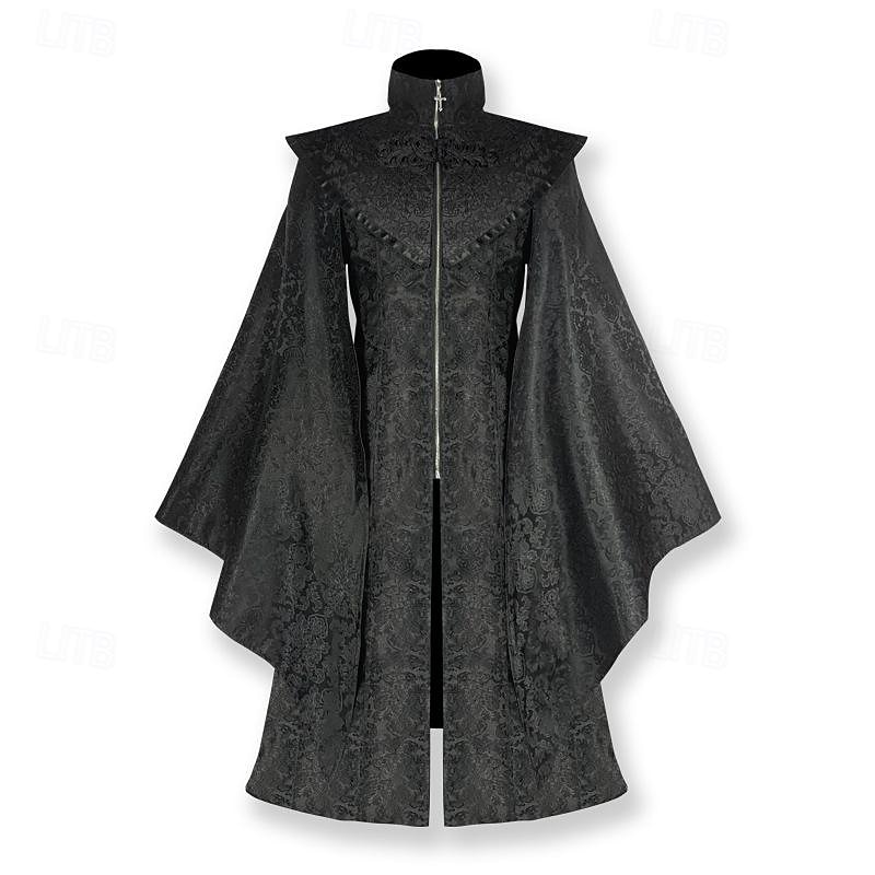 Punk & Gothic Medieval Steampunk Coat Trench Coat Witch Fancy Dress Men's Steampunk Walpurgis Night Masquerade Casual Daily Adults' Coat