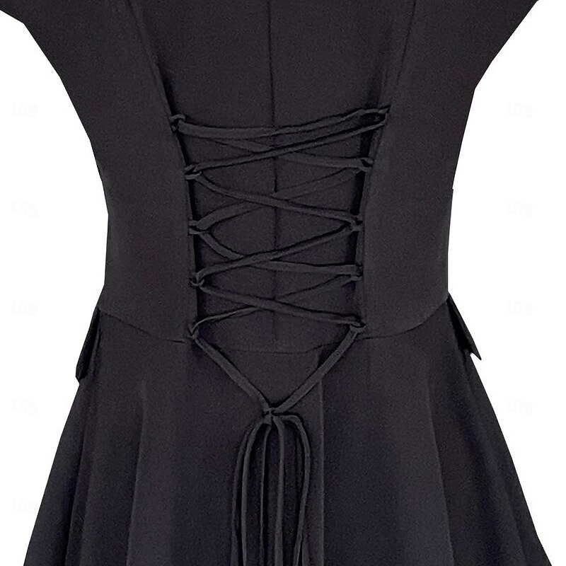 Retro Vintage Punk & Gothic Medieval Dress Coat Cosplay Costume Goth Girl Fancy Dress Women's Steampunk Halloween Carnival Masquerade Party Prom Adults' Dress2