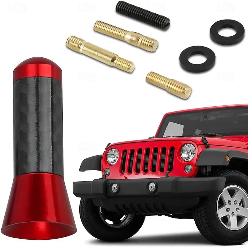 Car Carbon Fiber Antenna Aluminum Signal Car Radio Antenna Metal Aluminum Antenna Modification Supplies Decoration
