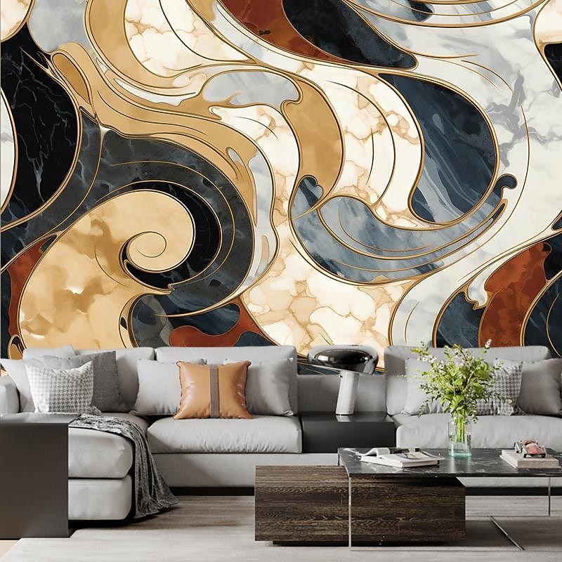 Cool Wallpapers Luxury Marble Wallpaper Wall Mural Roll Wall Covering Sticker Peel and Stick Removable PVC/Vinyl Material Self Adhesive/Adhesive Required Wall Decor for Living Room Kitchen Bathroom