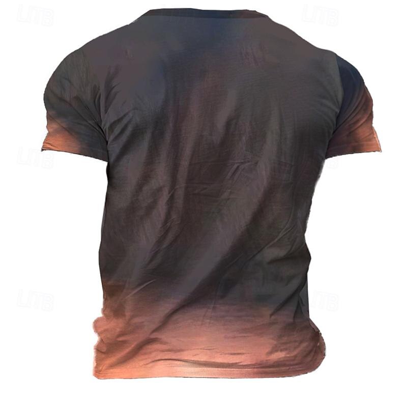 Men's Graphic Lion Knights Templar T Shirt Short Sleeve T shirt 3D Print Crew Neck Shirt Daily Designer Retro Vintage Sports Outdoor Holiday Going out Blue Red Brown Spring & Summer Clothing Apparel2