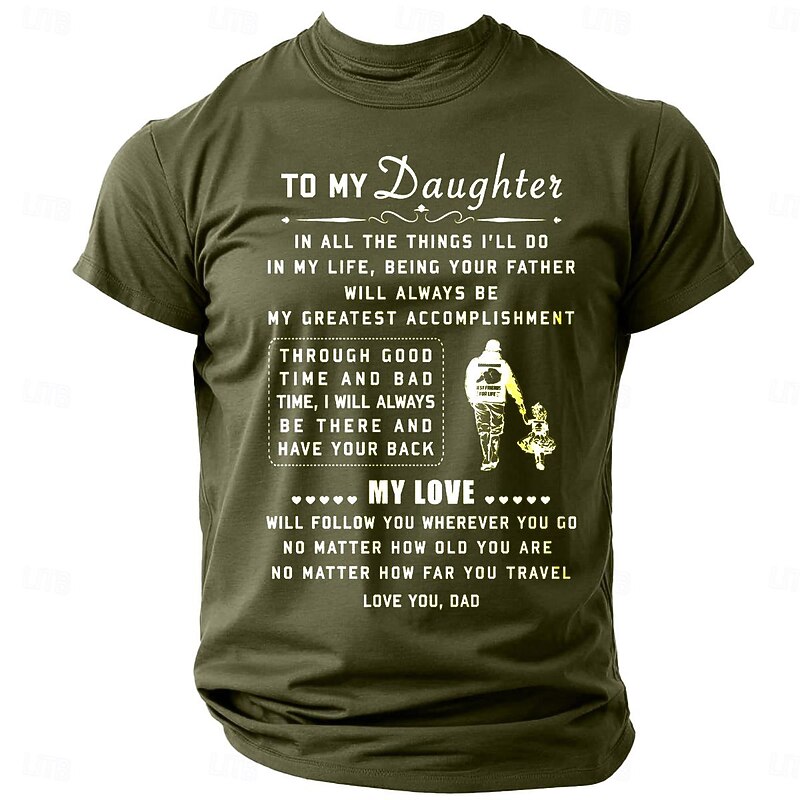 Men's Word T Shirt Tee Top Cotton Short Sleeve Graphic Shirt Black White Army Green Comfortable Tee Sports Outdoor Holiday Fashion Designer Clothing2