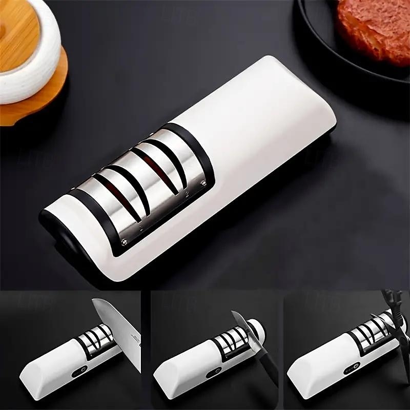Electric Knife Sharpener Household Whetstone Tool Multi-function Automatic Charging Small Knife Sharpener3