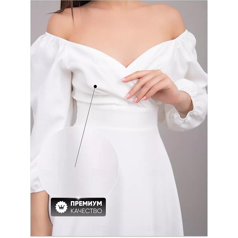 Vintage 1950s Mini Dress Little White Dress Bridal Solid Colored A-Line V Neck Fancy Dress Women's Masquerade Wedding Bridal Shower Bachelorette Party Adults' Dress Homecoming Dresses4