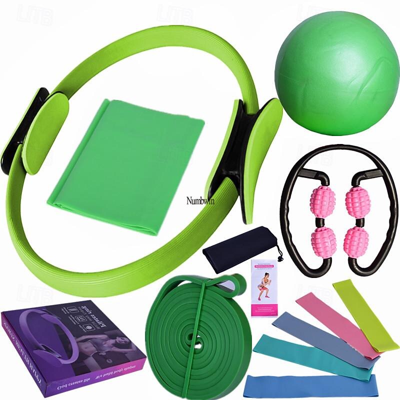 Massage Stick Ring Ball Thirteen Piece Set Yoga Ball Tension Belt Latex Resistance Belt Fitness Household Small Equipment Set3