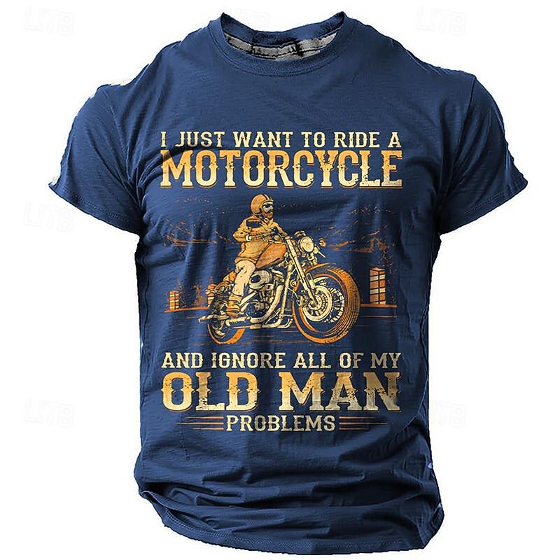 Men's Graphic Old Man T Shirt Short Sleeve T shirt 3D Print Crew Neck Shirt Designer Retro Vintage Casual Sports Outdoor Holiday Going out Black Navy Blue Brown Spring & Summer Clothing Apparel S M L