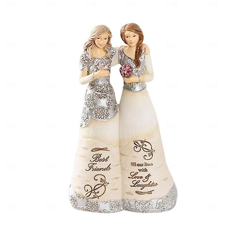 Creative gift to friends commemorative friendship sculpture desktop living room home Christmas resin handicraft ornaments