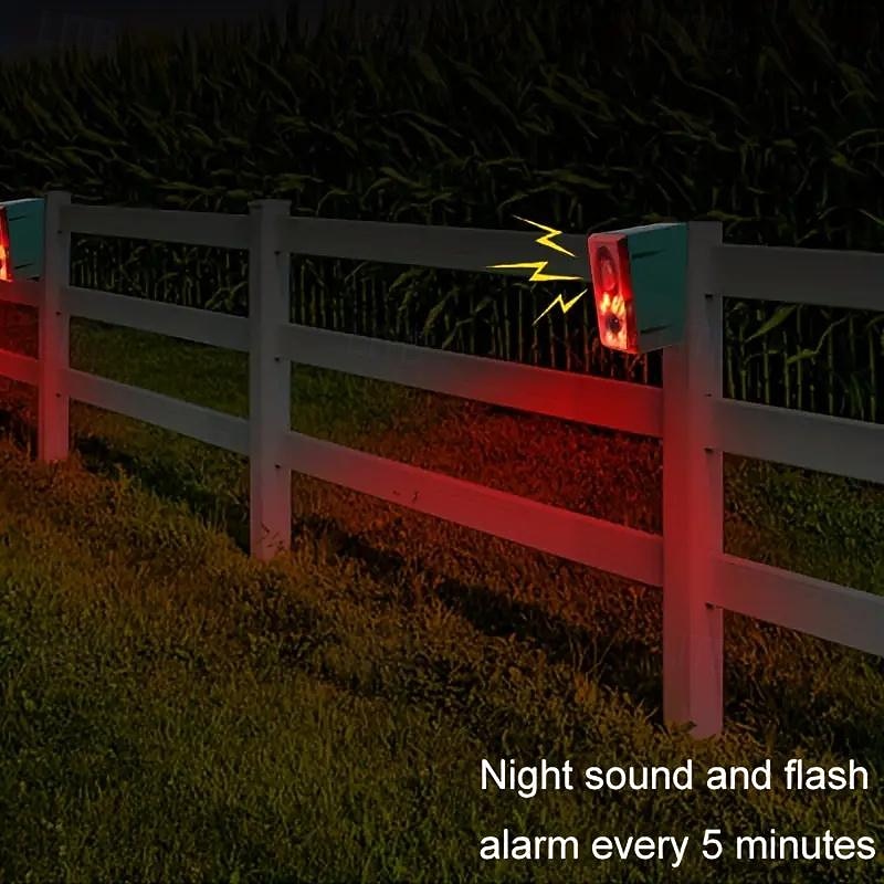 Solar Motion Sensor Alarm with Dog Barking & Gunshot Sound - 130dB Siren Security System with Remote Controller for Home, Farm, Yard, Chicken Coop, Villa4