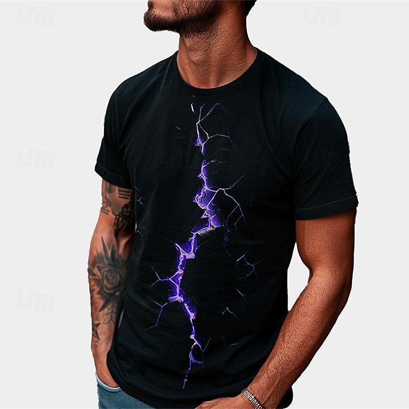 Men's Graphic Dragon T Shirt Short Sleeve T shirt 3D Print Crew Neck Shirt Designer Casual Street Style Sports Outdoor Holiday Going out Purple Brown Spring & Summer Clothing Apparel S M L XL 2XL 3XL4