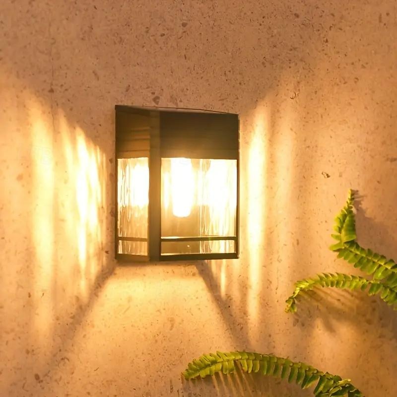 Solar Wall Lamp Tungsten Bulb Outdoor Waterproof Solar Night Lamp Courtyard Landscape Fence Step Porch Wall Decor Lighting3