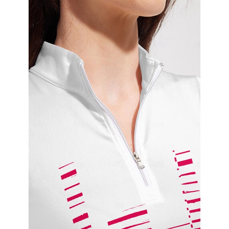 Women's Golf Polo Shirt Violet Black Pink Long Sleeve Sun Protection Top Fall Winter Ladies Golf Attire Clothes Outfits Wear Apparel3