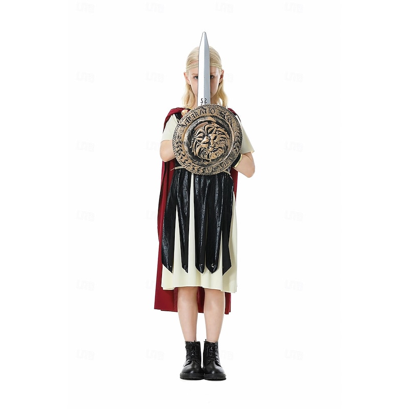 Outfits Cosplay Costume Outfits Roman Costumes Warrior Fancy Dress Boys' Girls' Halloween Carnival Masquerade Performance Halloween Kid's More Accessories Costume2