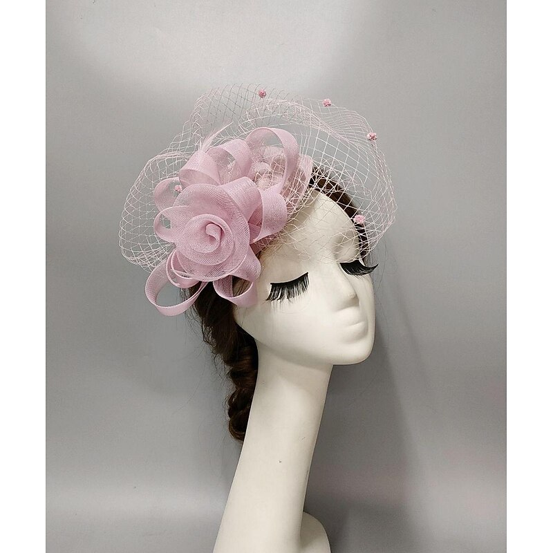 Fascinators Headwear Headpiece Net Veil Hat Wedding Ladies Day With Cap Floral Headpiece Headwear2