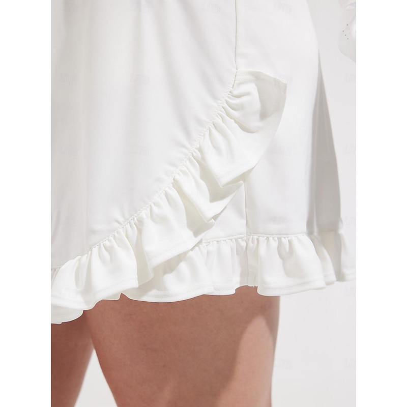 Women's Golf Skorts Dark Pink Black White Lightweight Bottoms Ladies Golf Attire Clothes Outfits Wear Apparel3