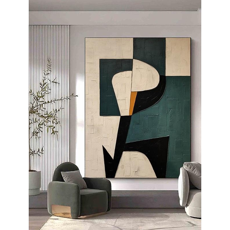 Beige Wabi Sabi oil painting handmade Wall Art Black Beige Abstract Painting Large Black Minimalist oil painting Wall Art Beige Textured Canvas Painting Neutral Wall Decor for living room deocration2