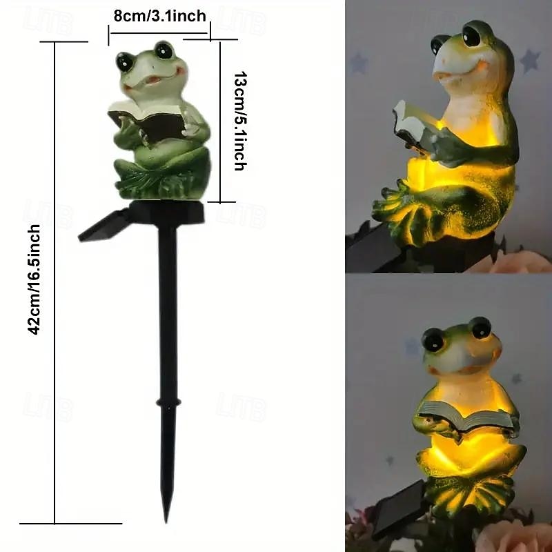 Solar Frog Lawn Light Resin Garden Light Outdoor Waterproof Garden Walkway Landscape Decor Light4