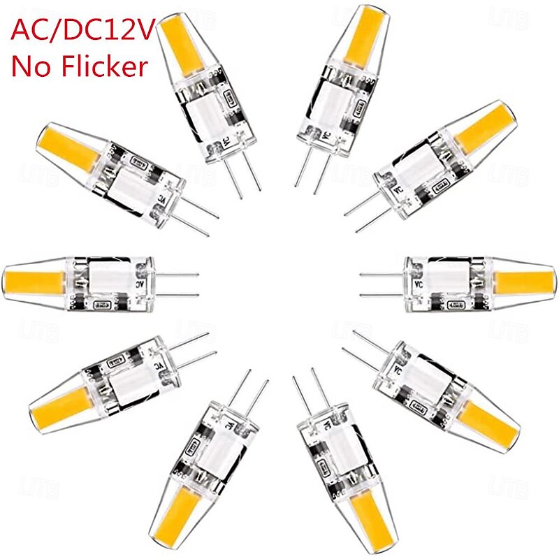 COB G4 Bulb LED 2W 3W 5W AC DC 12V LED Lamp Crystal LED Light Lampadine Lampara Ampoule LED Bulb G4 LED 6/10pcs Eye Protection No Flash